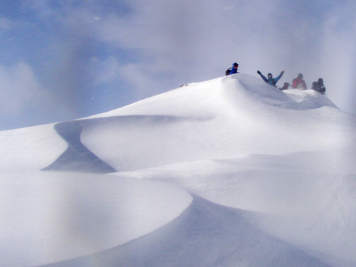 Wind sculpted snow